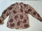 Blouse gestreept bruin creme blauw mt.s/m zgan, Maat 38/40 (M), Bruin, Sophia, Ophalen of Verzenden
