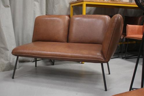 Luxe bank eetkamerbank chaise longue Shuffle Jess design, Huis en Inrichting, Fauteuils, Gebruikt, Leer, Metaal, Ophalen