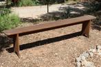 Brocante - Lange robuuste bank!, Huis en Inrichting, Banken | Bankstellen, Ophalen, Gebruikt, Rechte bank, Hout