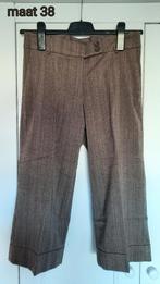 Mooie bruine 3/4 pantalon broek maat 38, Bruin, Zo goed als nieuw, Driekwart, Ophalen