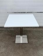 7 stuks horeca restaurant tafels 70x70 cm rvs tafelpoot, Ophalen