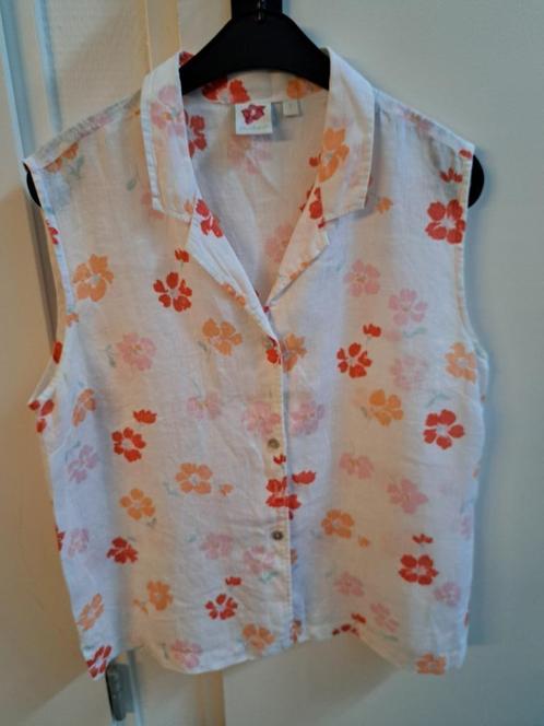 Jackpot zomerblousje, kleurrijke bloemen - 36/38, Kleding | Dames, Blouses en Tunieken, Zo goed als nieuw, Maat 36 (S), Oranje