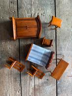 Vintage set miniatuur houten meubels voor een poppenhuis., Antiek en Kunst, Ophalen of Verzenden