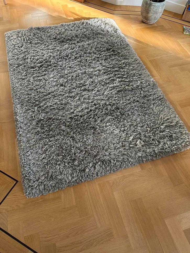 Ikea Gåser hoogpolig grijs vloerkleed, Huis en Inrichting, Stoffering | Tapijten en Kleden, Zo goed als nieuw, 100 tot 150 cm
