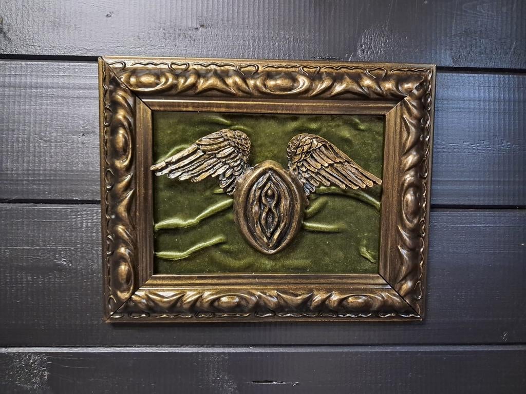 Flying pussy barok schilderij uniek extravagant silly art, Huis en Inrichting, Woonaccessoires | Wanddecoraties, Nieuw, Ophalen of Verzenden