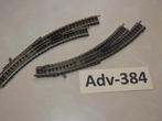 Adv-384 N Spoor Gebogen Wissels 9174/75 Fleischmann DB, Gelijkstroom, Fleischmann, Rails, Ophalen of Verzenden