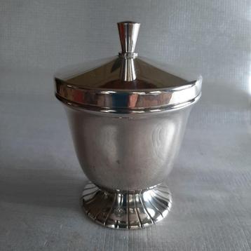 Douwe Egberts theebusje verzilverd - empire stijl beschikbaar voor biedingen