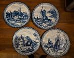 4 Delfts Blauw Wandborden Chemkefa - Seizoenen, Ophalen of Verzenden