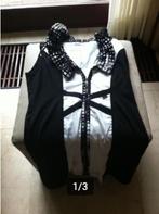 Dames overgooier zwart /wit Sao Paulo, Kleding | Dames, Jurken, Wit, Ophalen of Verzenden, Zo goed als nieuw, Knielengte