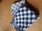 BRABANTS BONT GEZELLIGE HANDDOEK & THEEDOEK, Ophalen of Verzenden, Blauw, Theedoek of Handdoek