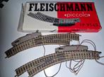 9143 Fleismann Piccolo linker+rechter wissel, Gelijkstroom, Fleischmann, Rails, Ophalen of Verzenden