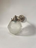Wandlamp antieke kap gesatineerd helder glas Art Deco, Ophalen of Verzenden, Glas