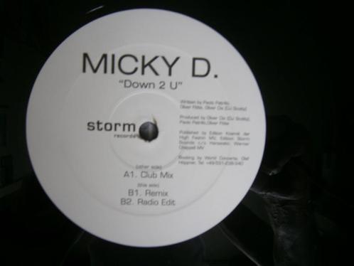 Micky D. – Down 2 U. 2002. Trance, Progressive House, House, Cd's en Dvd's, Vinyl | Dance en House, Zo goed als nieuw, Dance Populair