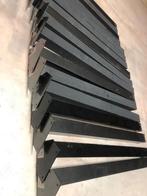 24x Meubelpoot /tuin prieel - vierkant staal - zwartgrijs, Ophalen, Gebruikt, Tuinpaviljoen