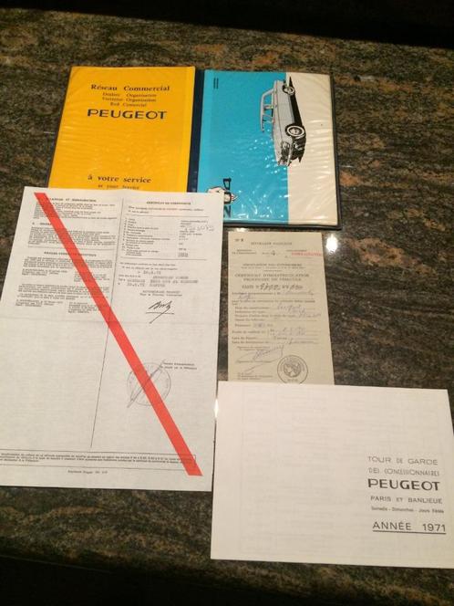 auto papieren van een Peugeot 204 van 1971, Boeken, Auto's | Folders en Tijdschriften, Zo goed als nieuw, Peugeot, Ophalen of Verzenden