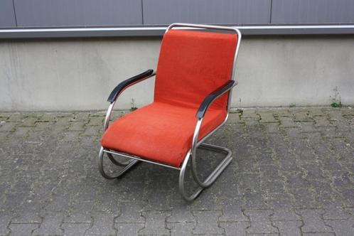 PS2 fauteuil | jaren 30 | Paul Schuitema| zeldzaam | D3, Huis en Inrichting, Fauteuils, Gebruikt, Metaal, Stof, 50 tot 75 cm, Minder dan 75 cm