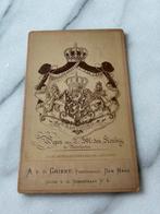 Kabinettsfoto wapen van de Koning van Nederland Wilhelm, Ophalen of Verzenden, Zo goed als nieuw, Kaart, Foto of Prent
