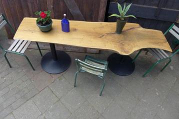 prachtige eiken boomstam tuintafel eettafel sidetable beschikbaar voor biedingen