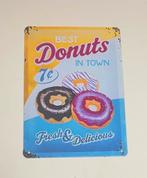 BEST DONUTS IN TOWN METALEN RECLAMEBORD, Ophalen of Verzenden, Nieuw, Reclamebord