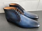 Handpainted herenschoenen maat 42 nieuw in doos, Magnanni, Blauw, Nieuw, Ophalen of Verzenden