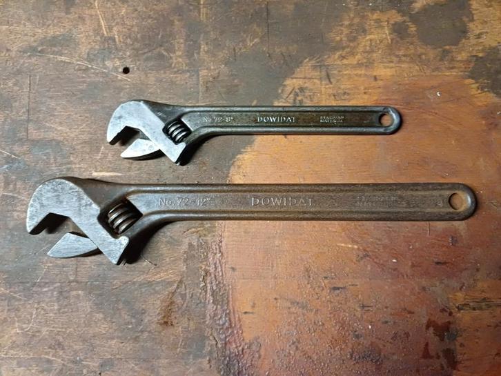 2 Dowidat verstelbare moersleutels, Antiek en Kunst, Antiek | Gereedschap en Instrumenten, Ophalen of Verzenden