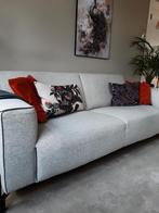 Zgan 3-zits bank XOOON met hocker stof. lichtgrijs, zand, Ophalen, Driepersoons, 75 tot 100 cm, Zo goed als nieuw