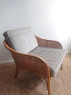 Vintage rotan stoel met webbing, Huis en Inrichting, Stoelen, Riet of Rotan, Gebruikt, Eén, Ophalen