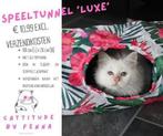 Speeltunnel ‘luxe’ (bloemen-, tijger- of stippeltjesprint), Dieren en Toebehoren, Kattenspeelgoed, Ophalen of Verzenden, Nieuw