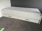 Eenpersoons bed met opberglades, Huis en Inrichting, Slaapkamer | Bedden, Ophalen, 90 cm, Eenpersoons, Wit