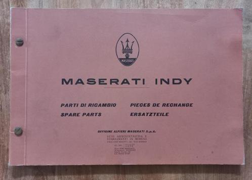 Maserati Indy Parti Di Ricambo/Spare Parts, Auto diversen, Handleidingen en Instructieboekjes, Ophalen of Verzenden