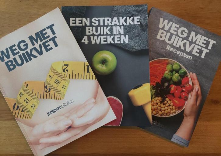 Weg met buikvet - Jasper Alblas, Boeken, Gezondheid, Dieet en Voeding, Zo goed als nieuw, Dieet en Voeding, Ophalen of Verzenden