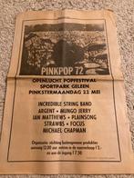 PINKPOP 1972 krant, Ophalen of Verzenden, Muziek, Film of Tv