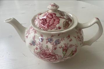 Johnson Brothers Rose Chintz roze theepot beschikbaar voor biedingen