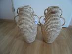 Riviera maison 2 grote rattan vazen, Ophalen, Overige materialen, Overige kleuren, Zo goed als nieuw