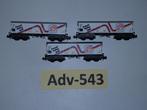 Adv-543 N Spoor Zwenkdakwagons 13501 Minitrix 1982, Gelijkstroom, Trix, Wagon, Ophalen of Verzenden