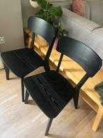 Ikea Lisabo eetkamerstoelen 2 stks zwart hout zgan, Ophalen, Twee, Zwart, Zo goed als nieuw