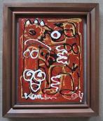 man en vrouw in abstracte ruimte===Jacob Kanbier 1949-2020, Antiek en Kunst, Kunst | Schilderijen | Abstract, Ophalen of Verzenden