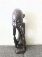 Houten Sculptuur - Denkende Figuur, Ophalen