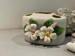 Romantische tandenborstel houder. Porselein bloemen vintage, Ophalen, Gebruikt, Overige kleuren, Overige typen