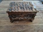 Houten sieradendoosje met houtsnijwerk, Ophalen of Verzenden
