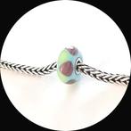 Trollbeads murano Driehoek groen paars 61367 / zilver, 1 bedel, Ophalen of Verzenden, Trollbeads, Zo goed als nieuw