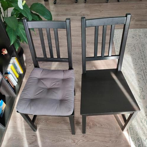 2x IKEA stoel STEFAN bruinzwart, Huis en Inrichting, Stoelen, Gebruikt, Twee, Hout, Zwart, Ophalen