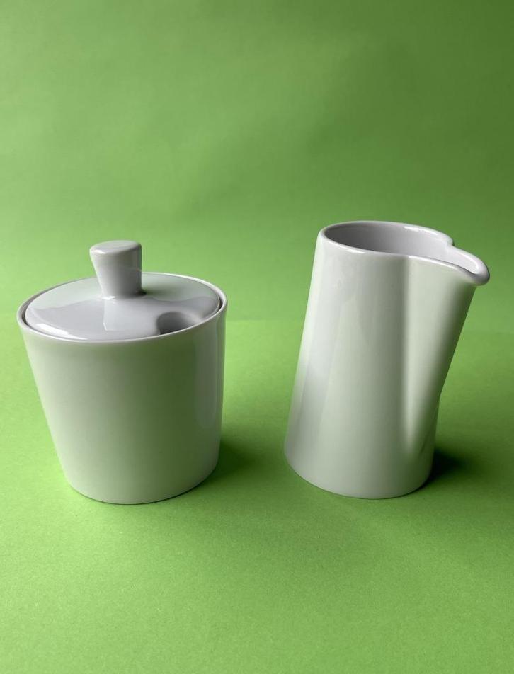 tric arzberg wit suikerpotje en melkkannetje geheel nieuw, Huis en Inrichting, Keuken | Servies, Nieuw, Overige typen, Effen, Porselein