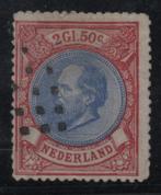 29 gebruikt met puntstempel ? ( Willem III Cat. € 150,- ), Postzegels en Munten, Postzegels | Nederland, Verzenden, T/m 1940, Gestempeld