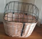 Rieten hondenfietsmand met kap, Dieren en Toebehoren, Hondenmanden, Ophalen, Zo goed als nieuw, Riet