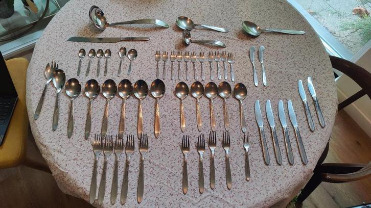 Gero Zilmeta bestekset model 520 – compleet 5-persoons (RVS), Huis en Inrichting, Keuken | Bestek, Gebruikt, Bestekset, Rvs of Chroom