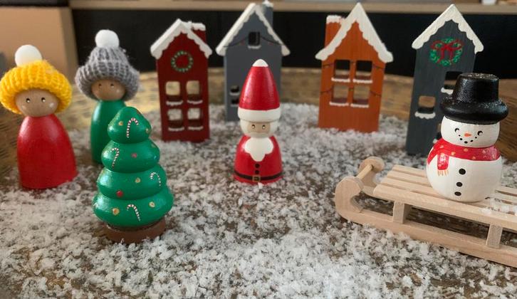 Peg dolls - kerst, Diversen, Kerst, Nieuw, Ophalen of Verzenden