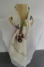 Vintage Alexandra da Vinci zijden crème shawl met vlinders, Kleding | Dames, Verzenden, Zo goed als nieuw, Sjaal