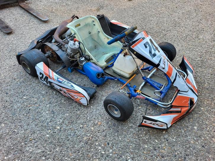 MS kart met motori seven 125cc automaat met alfano en pitkar, Sport en Fitness, Karting, Gebruikt, Kart, Ophalen