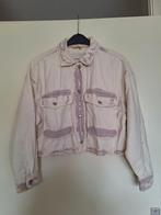 Lila gebleekte denim jack maat S, Paars, Ophalen of Verzenden, Zo goed als nieuw, Maat 36 (S)